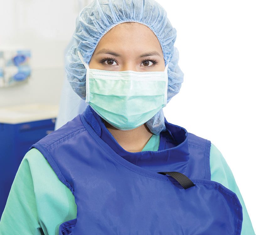 Girl with surgical mask